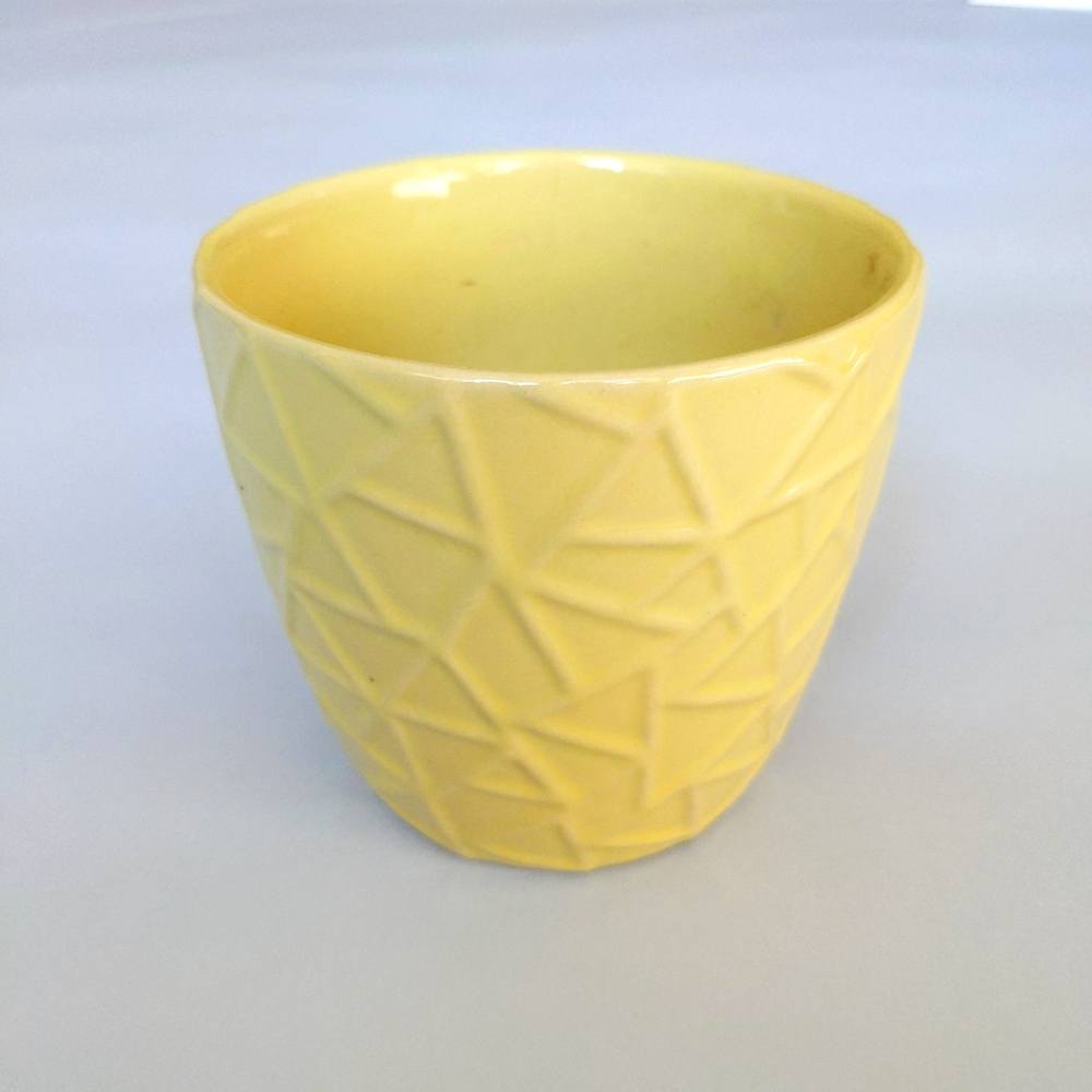 Geometric patterned plant pot
